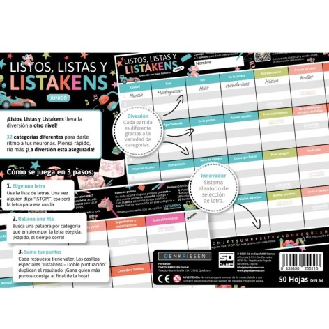 Listos, Listas y Listakens - Junior - Juego de mesa