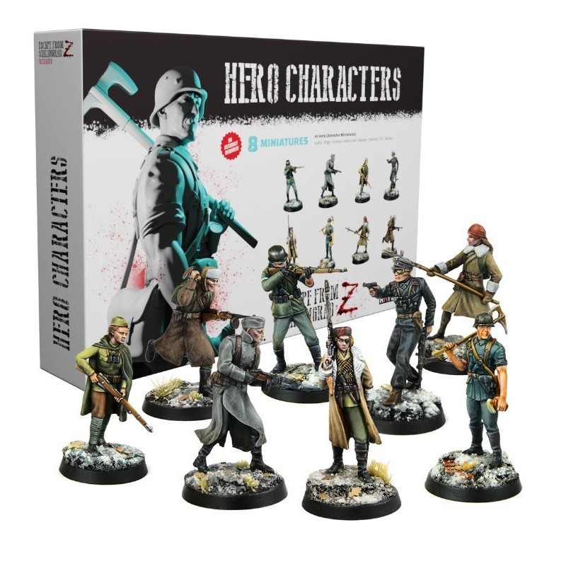 Escape de Stalingrado Z - Recargado: Pack de Miniaturas de Heroes - Expansión juego de mesa