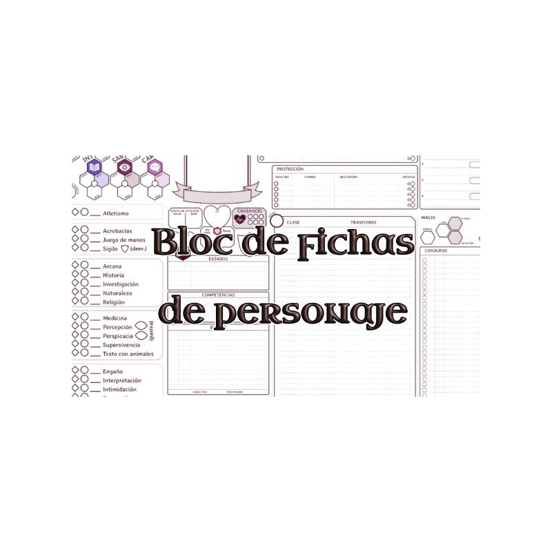 Isphanya: Bloc de fichas de personaje - Suplemento de rol
