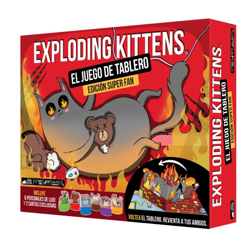 Exploding Kittens: El Juego de Tablero - Edicion Super Fan - Juego de mesa
