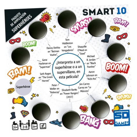 Smart 10: Superheroes - Paquete de Ampliacion - Expansión juego de cartas