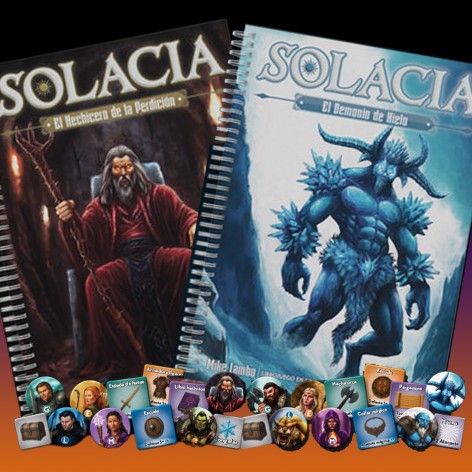 Solacia 1 y 2 y sus planchas de fichas - Juego de mesa
