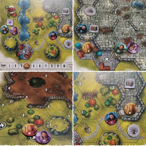 Solacia 1 y 2 y sus planchas de fichas - Juego de mesa