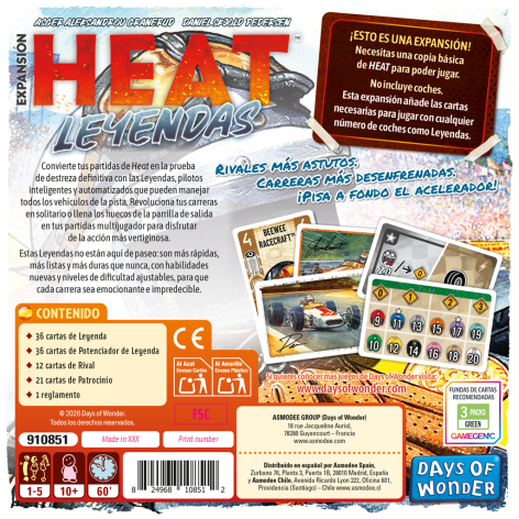 Heat: Leyendas - expansión juego de mesa