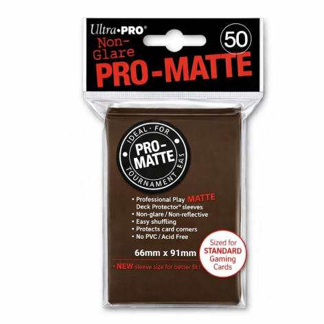 50 Fundas Protectoras Ultra Pro Marrones. Tamaño 66x91