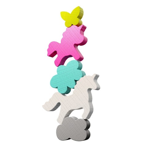 Stacking Challenge: Unicorns - Juego de mesa para niños