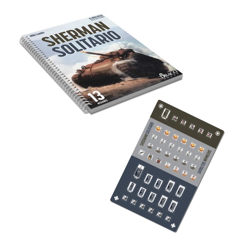 Pack Sherman Solitario: juego y plancha de fichas - juego de mesa