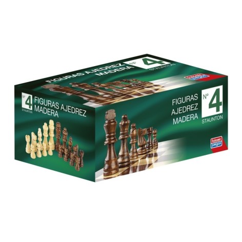 Comprar Ajedrez de 40cm y set de fichas de madera n4 Stauton - juego de mesa