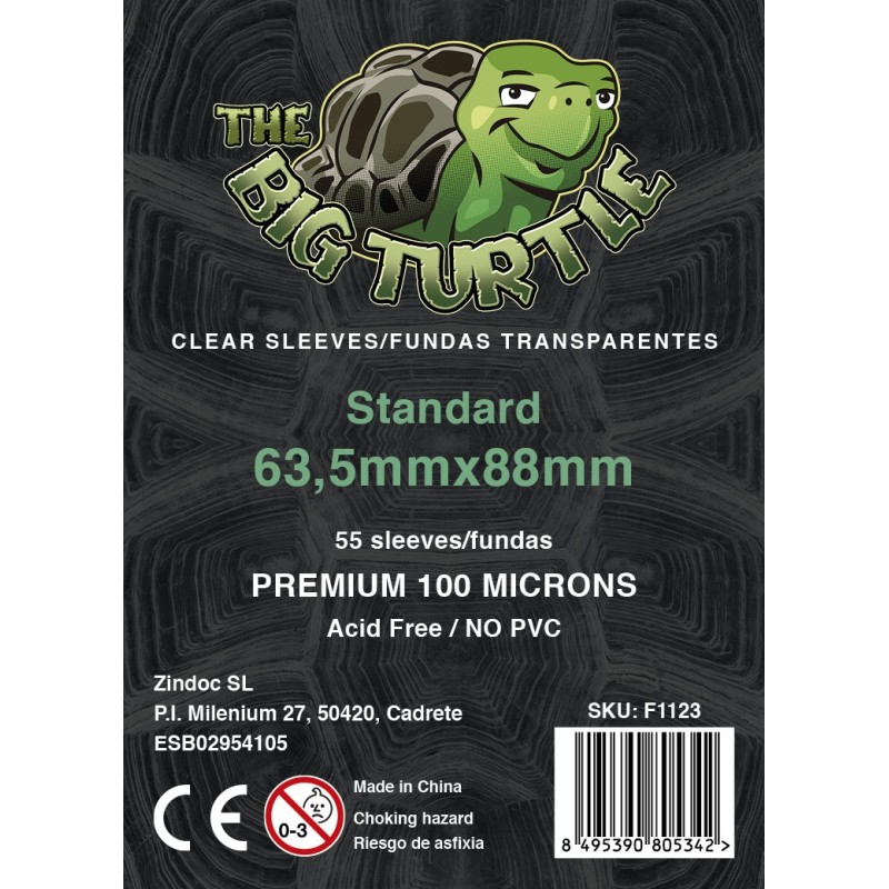 Fundas Protectoras The Big Turtle Standar Premium - Tamaño 63,5x88 MM - accesorio para juegos de cartas