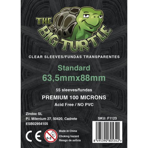 Fundas Protectoras The Big Turtle Standar Premium - Tamaño 63,5x88 MM - accesorio para juegos de cartas