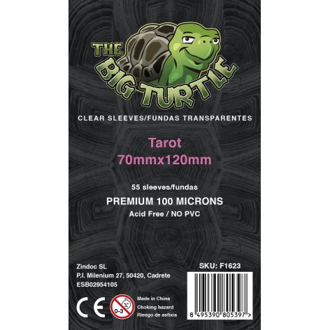 Fundas Protectoras The Big Turtle Tarot Premium - Tamaño 70x120 MM - accesorio para juegos de cartas