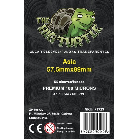 Fundas Protectoras The Big Turtle Asia Premium - Tamaño 57,5x89 MM - accesorio para juegos de cartas