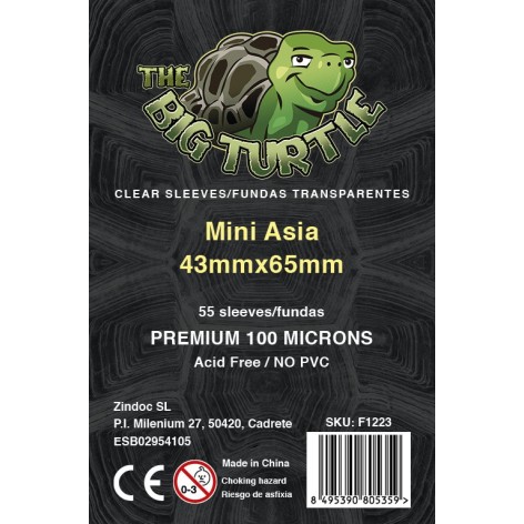 Fundas Protectoras The Big Turtle Standar Mini Asia Premium - Tamaño 43x65 MM - accesorios para cartas