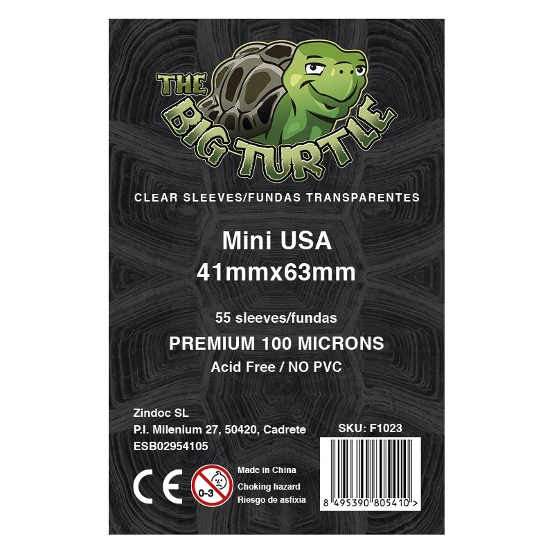 Fundas Protectoras The Big Turtle Standar Mini USA Premium - Tamaño 41x63 MM - accesorios para cartas
