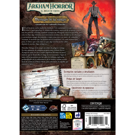 Arkham Horror: Vastagos de la Sangre - expansión juego de cartas