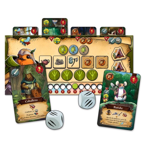 Componentes del juego de mesa El Juicio del Bosque