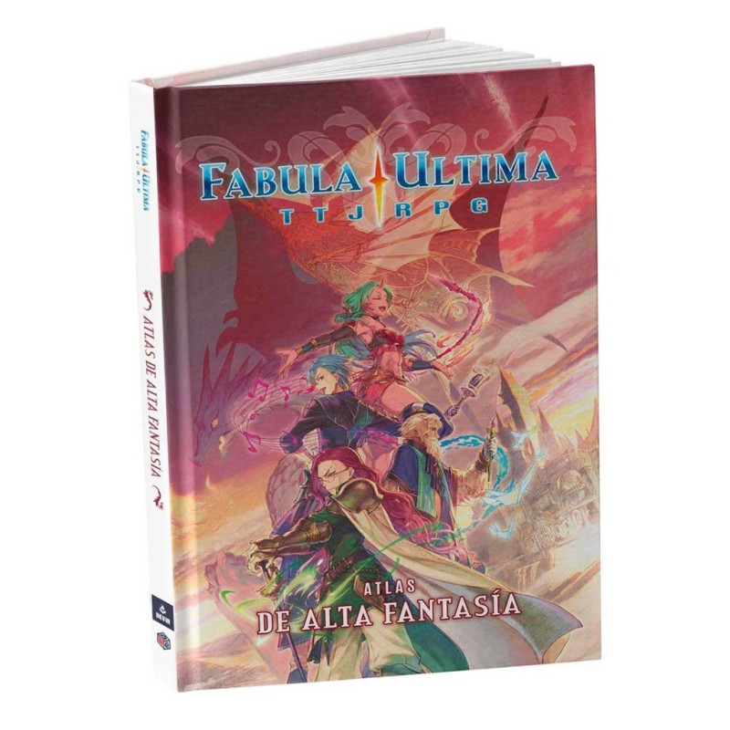 Portada del suplemento de rol Fabula Ultima: Atlas de Alta Fantasia