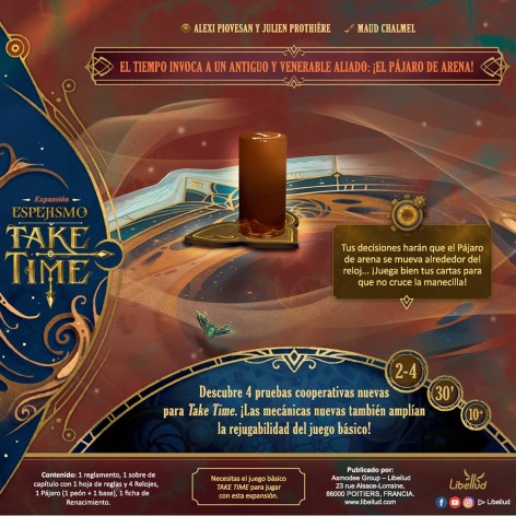 Contraportada de la expansión Take Time: Espejismo
