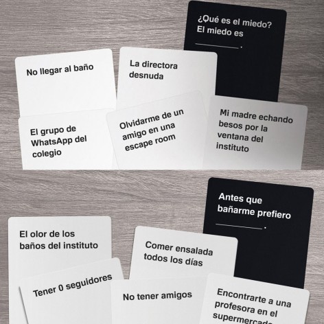 Cartas del juego NPC: No puedo Creerlo