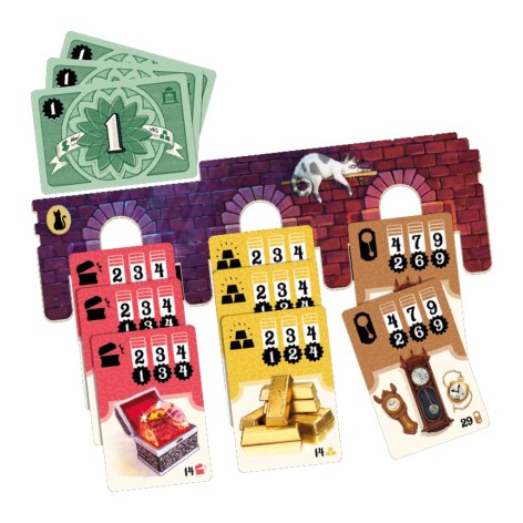 Componentes del juego de mesa Pinched (castellano)