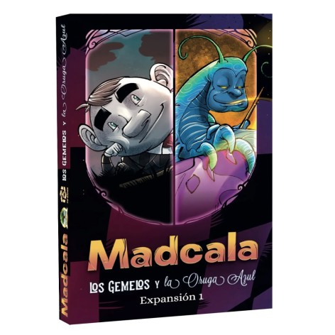 Portada de la expansión Madcala: Los Gemelos y la Oruga Azul