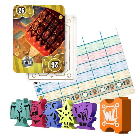 Componentes del juego de cartas Wishland