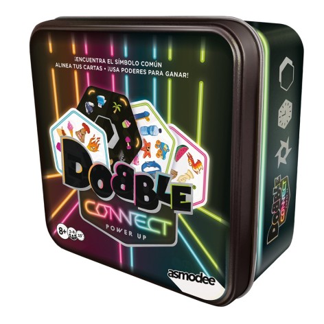 Portada del juego de cartas Dobble Connect Power Up