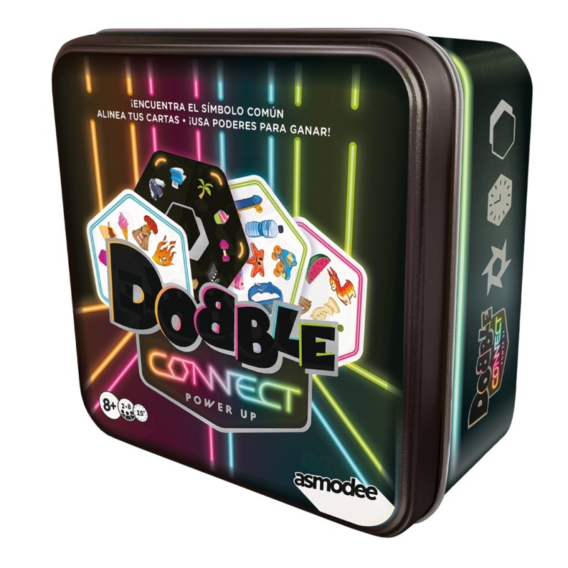 Portada del juego de cartas Dobble Connect Power Up