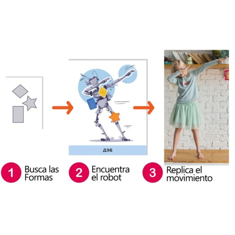 Portada del juego de cartas para niños Robodance