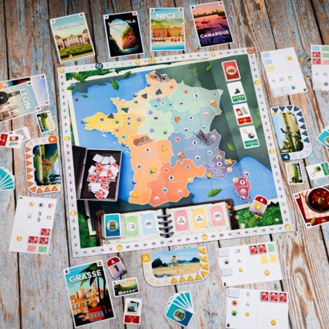 Tablero del juego de mesa Postales