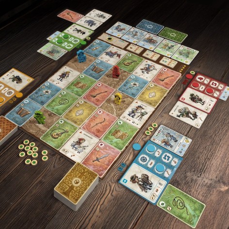 Componentes del juego de mesa Pilgrims | Curiosas Aventuras
